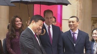 Prince William asks Chinas President if he wants to test drive an Aston Martin [upl. by Aramit904]