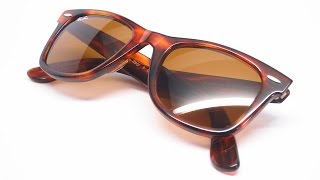 RayBan RB 2140 Original Wayfarer 954 Light Havana Sunglasses  Close Look [upl. by Ned]