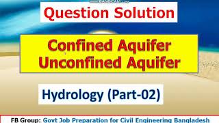 HydrologyPart02Confined AquiferUnconfined AquiferCivil Govt Job Preparation BDBangla Lecture [upl. by Nylime636]