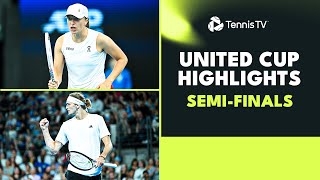 Swiatek Garcia Kerber Zverev amp De Minaur All Feature  United Cup 2024 SemiFinal Highlights [upl. by Anwaf879]