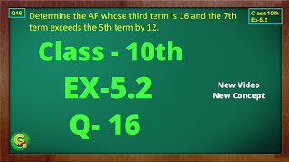 Ex 52 Q16 Class10  AP Chapter5  Exercise 52  Class10  NCERT  Class10 Ex 52 Q16  Green Board [upl. by Adnilrev]