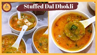 DesiVideshi Twist  SpinachPaneer Stuffed Dal Dhokli Recipe  Paalak Dal Dhokli [upl. by Golliner]