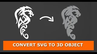 How to Convert SVG Files Into 3D Objects in Blender [upl. by Trutko]