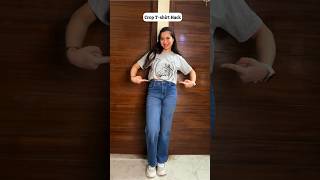 Crop Tshirt Hack Tshirt croptop crop top style hack fashionhacks trending youtubeshorts [upl. by Caines]