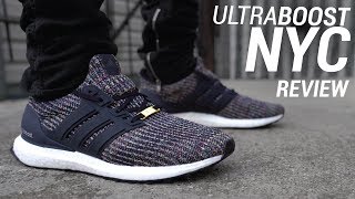 ADIDAS ULTRA BOOST 40 MULTICOLOR NYC REVIEW amp ON FEET [upl. by Eojyllib]