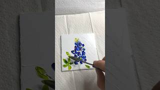 Impasto Texas Bluebonnets Painting  Original Floral Art Tutorial [upl. by Anglim]