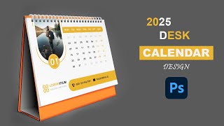 Desk Calendar 2025 Design Photoshop  Tamil Tutorial [upl. by Shantha]