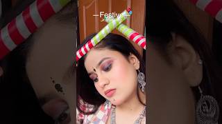 Navratri look🌙 makeupbymandeepkaur makeup makeupartist festivemakeup makeuptutorial ytshort [upl. by Chally]