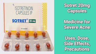 Sotret 20mg Capsules  Medicine for Acne  Uses Dose Side Effects Precautions  MedPharma 24x7 [upl. by Haase]