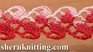 How to Crochet Lace Ribbon Stripe Crochet Cord Patterns [upl. by Nims]