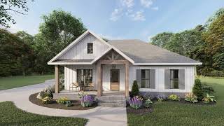 MODERN FARMHOUSE PLAN 04100240 WITH INTERIOR [upl. by Lula]