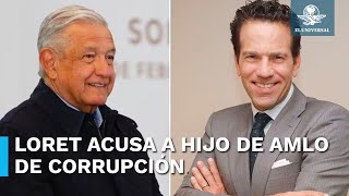 “Mi hijo Andrés no es como Loret” AMLO defiende a su hijo [upl. by Akkin567]