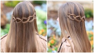 Loop Waterfall Braid  Cute Hairstyles [upl. by Yanetruoc]