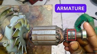 Repair Cm4 SA marble cutter  change armature and carbon  how to repair wiid cutter machine [upl. by Leonerd]