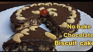 Chocolate biscuit cake recipe  No bakeNo beat Chocolate biscuit cake [upl. by Meggie790]