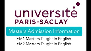 How to apply for admission in Universite Paris Saclay l France l 2024 l Masters [upl. by Dallon84]