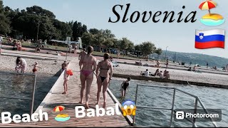 Beach walk slovenia😱 The latest trends in Slovenia beach fashion 🥶😎 Kt haru Beach ma pagal😂 [upl. by Hewe]