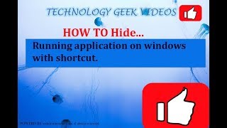 How to hide running application in windows [upl. by Sunda583]