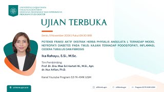 Ujian Terbuka atas nama Ika Rahayu SSi MSc [upl. by Dajma]