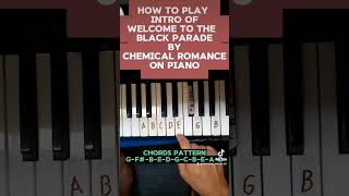 HOW TO PLAY INTRO OF WELCOME TO THE BLACK PARADE ON PIANOPianoLessonPianoTutorialplayingPiano [upl. by Aral101]