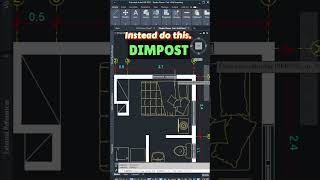 AutoCAD DIMPOST command shorts tutorial autocadtips autodesk cadautocadtipsautocadtutorial [upl. by Ofori211]