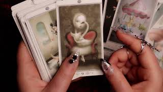 ASMR The Art of Nicoletta Ceccoli ✨Tracing amp Tapping on Cardboard Cards [upl. by Dlaregztif]