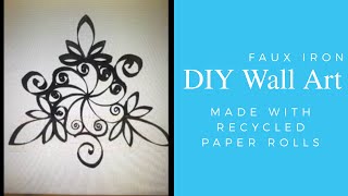 Easy DIY Wall Art Made with Recycled Paper Rolls [upl. by Edlun]