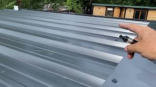 installing insulated roof panel part three [upl. by Cassi]