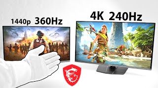 These 2024 OLED gaming monitors are crazy 4K 240Hz MSI [upl. by Tressa532]