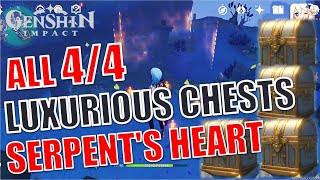 How to Get 4 LUXURIOUS CHESTS of the Serpents Heart in Enkanomiya  Genshin Impact [upl. by Aspia]