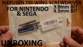 Unboxing Wepusen TriWing Screwdriver  38mm Bit  45mm Bit Tool Kit For Nintendo Repair [upl. by Burman]