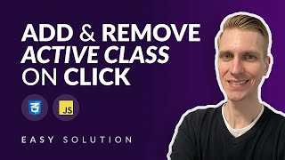 Add and Remove Active Class on Click [upl. by Sukramal140]