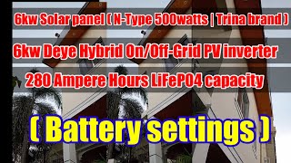 6kw Hybrid OnOffGrid Solar Power system with 280Ah LiFePO4 capacity and 12pcs 500watts Ntype [upl. by Linkoski128]