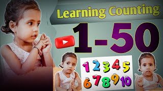 one to fifty numbers 🔢150 counting in english😊3 year old baby learning activities👍counting kids [upl. by Ydnat]