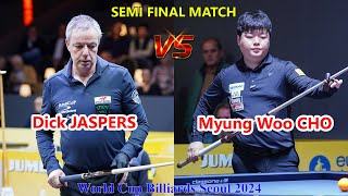 Myung Woo CHO vs Dick JASPERS  Semi Final Match  World Cup Billiards 3 Cushion Seoul 2024 [upl. by Lebisor]