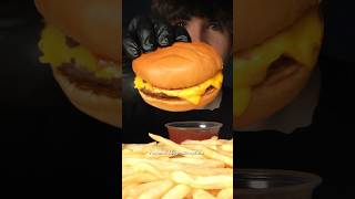 mukbang mcdonalds asmr burger fry [upl. by Davida]