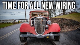 Rewiring The Entire Car From Scratch  1934 Ford Tudor Forgotten Hot Rod [upl. by Teerprah]