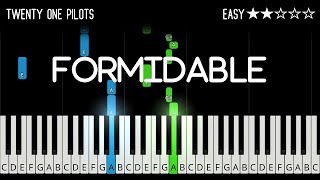 Twenty One Pilots  Formidable  EASY Piano Tutorial [upl. by Ariak678]