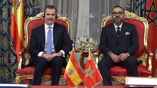 Mohamed VI y el Rey Felipe presiden la firma de acuerdos [upl. by Sorazal863]