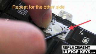 Laptop Key Install Guide  How to repair keyboard keys  HP DV7 HC30 F1 Small Retainer clips [upl. by Eugaet]