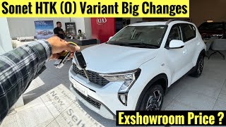 2nd बेस मॉडल में भी सनरूफ  KIA SONET HTK O 2024 Variant Full Walkaround Review  Updated 🔥 [upl. by Aciram]