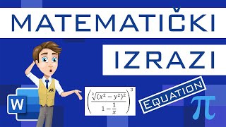 Word 2019  Matematički izrazi Equation [upl. by Cote559]