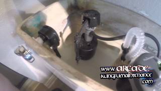 How To Repair Trickling Running Toilet Leaking Water With Duo Flush Install Flashlight Vid Series [upl. by Leasia]