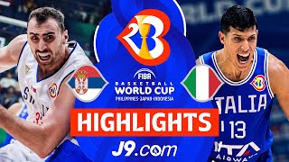 Serbia 🇷🇸 vs Italy 🇮🇹  J9 Highlights  FIBA Basketball World Cup 2023 [upl. by Beauchamp]