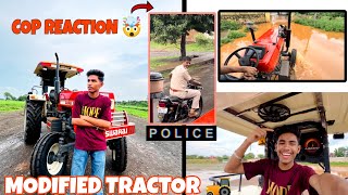 FIRST TIME IN PRATAPGARH🔥 POLICE REACTION 🚨 MODIFIED TRACTOR 🚜 [upl. by Dannye681]