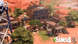 Wild West Mini Town  NO CC  The Sims 4 Speed Build [upl. by Tasiana]