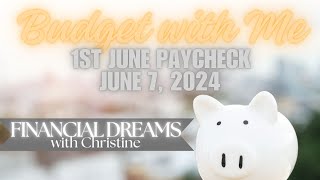 Budget with Me  June 7 2024 Paycheck  Debt Free and Savings Journey  Happy MailHotmessbudgets [upl. by Roxine528]