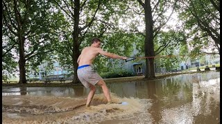 Campus KU Leuven got flooded SKIMBOARD AND MORE [upl. by Negaet483]