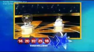 EuroMillions Results Tuesday 25122012 [upl. by Ruperta]