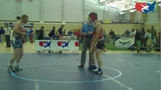 FILA Cadet Nationals 76 kg freestyle Marsteller Pennsylvania def Marshall Florida [upl. by Maiocco]